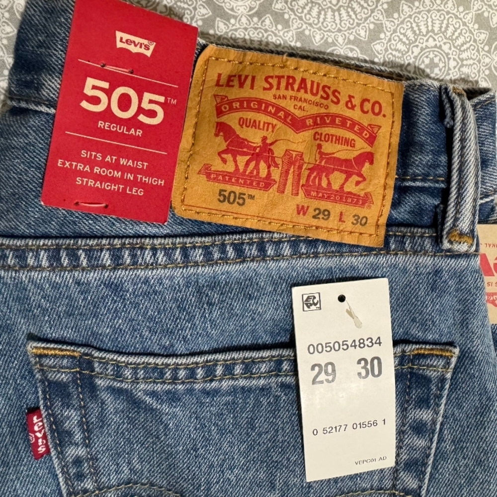 Levi's 505 Regular Straight Leg Denim Jeans